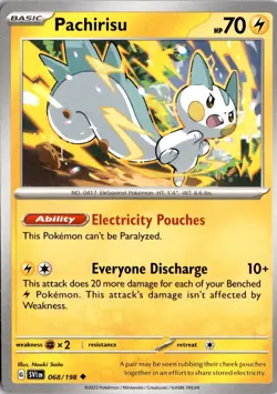 Pachirisu - 068/198 SV01: Scarlet & Violet Base Set Pokemon Card TCG - Image 1