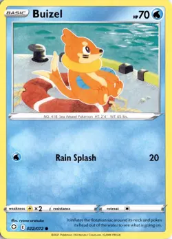 Buizel 022/072 Shining Fates Pokemon Card TCG - Image 1