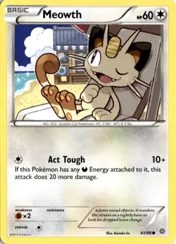Meowth 61/98 XY - Ancient Origins Pokemon Card TCG - Image 1