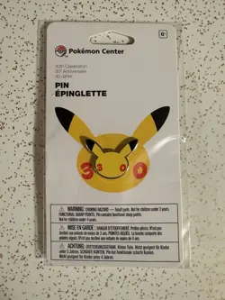 Pikachu 30th Anniversary Pin - Pokemon Center Exclusive - Image 1