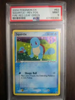 Pokemon 2004 Fire Red Leaf Green Squirtle Reverse Holo 82/112 PSA 9 - Image 1