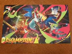 Mega Charizard ex League Cup Champion Play Mat Pokemon TCG Official New - Image 1