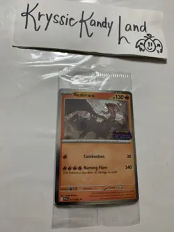 Pokemon Phantasmal Flames Reshiram Stamped Promo 017/094 Sealed 2 Edge Swirl - Image 1