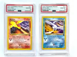 2000 Pokemon Articuno & Moltres Black Star Promo #21 #22 PSA Gem Mint 10 Aoki - Image 1