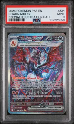 Pokemon Paldean Fates Charizard EX Special Illustration Rare #234 Mint PSA 9 - Image 1
