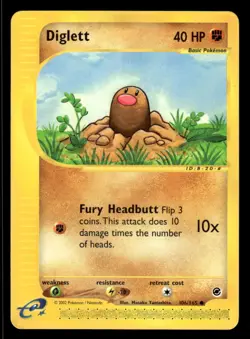 Pokemon TCG Base Expansion #106/165 Diglett LP+ - Image 1