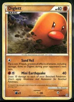 Pokemon - Diglett 61/102 HGSS Triumphant LP - Image 1