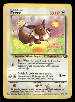 Eevee 51/64 Common Pokemon Jungle - Image 1