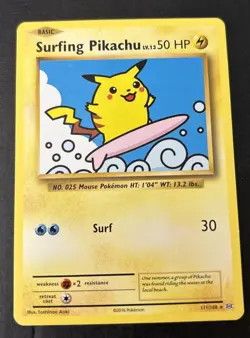 Pokemon TCG XY Evolutions Surfing Pikachu - 111/108 - Secret Rare - Image 1