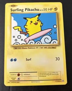 Pokemon TCG XY Evolutions Surfing Pikachu - 111/108 - Secret Rare - Image 3