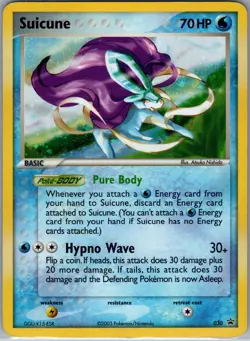 Suicune 030 Pokemon Nintendo Black Star Holo Promo HP - Image 1
