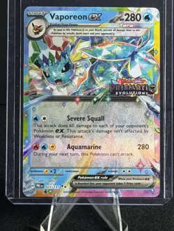 Vaporeon EX Prismatic Evolutions STAMPED Promo 023/131 Pokemon 2025 - Image 1