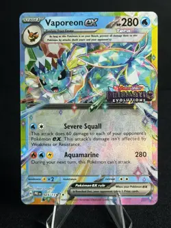 Vaporeon EX Prismatic Evolutions STAMPED Promo 023/131 Pokemon 2025 - Image 3
