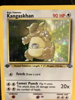 Pokemon TCG Holographic Kangaskhan Jungle 5/64 1st Edition Holo Rare Light Play - Image 2