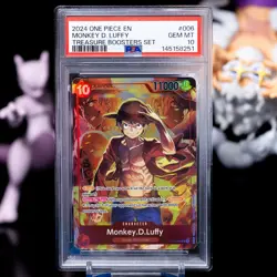 One Piece Monkey D. Luffy ST10-006 Treasure Booster Set Promo PSA 10 - Image 1