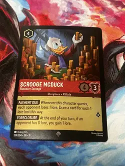 Disney Lorcana Winterspell Scrooge McDuck - Ebenezer Scrooge 124/204 Foil - Image 1