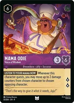 DISNEY LORCANA TCG - Fabled - Mama Odie - Voice of Wisdom 57/204 FOIL - Image 1