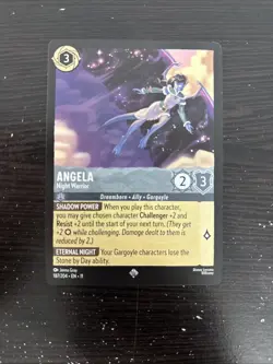 Disney Lorcana Winterspell Angela Night Warrior 187/204 Super Rare NM/Mint - Image 1