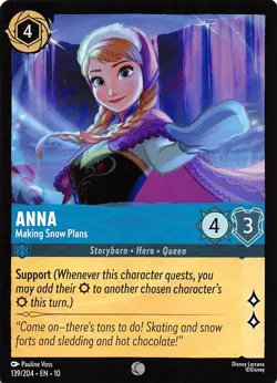 Anna Making Snow Plans 139/204 Whispers in the Well Disney Lorcana - Image 1