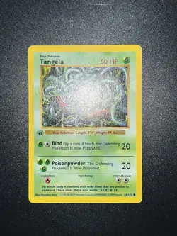 Tangela 66/102 WOTC Base Set 1st Edition Vintage Non Holo Pokemon Card AA2 - Image 2