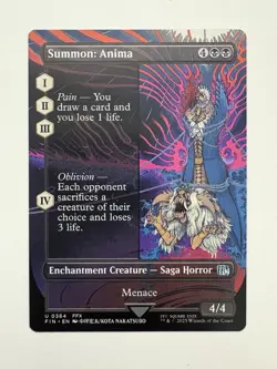 Summon: Anima Borderless MTG Magic the Gathering Card NM Near Mint FIN - Image 1