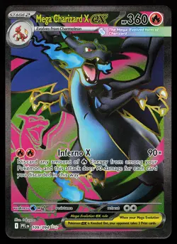 Mega Charizard X ex 109/094 Ultra Rare Phantasmal Flames Pokemon Card - Image 1