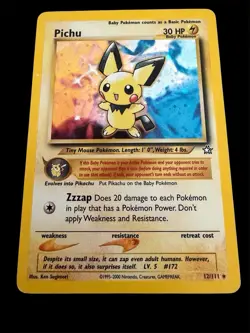 Pichu - 12/111 - Pokemon Neo Genesis Unlimited Holo Rare Card WOTC - Image 1