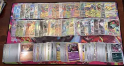 Pokemon 8+LB Bulk Lot Full Arts IR EX C UC H RH No Codes No Basic Energy Card - Image 1