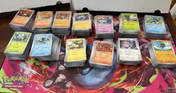 Pokemon 8+LB Bulk Lot Full Arts IR EX C UC H RH No Codes No Basic Energy Card - Image 2