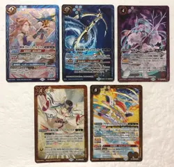 Lot of 5 Japanese Battle Spirits Master Rare Card set TCG - Image 1