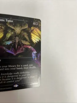 Demonic Tutor Borderless Foil Commander Masters Card #0696 MTG LP - Image 2