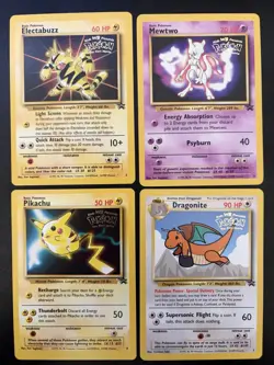 WB Presents POKEMON The First Movie BLACK STAR PROMO SET of 4 cards 1999 NM - Image 1