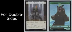 MTG Foil Double-sided Token - 2X2 - Monk / Bear -H431 - Image 1