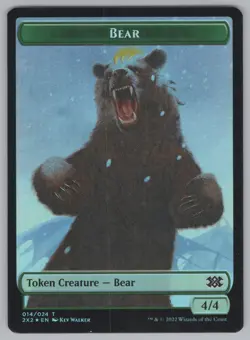 MTG Foil Double-sided Token - 2X2 - Monk / Bear -H431 - Image 3