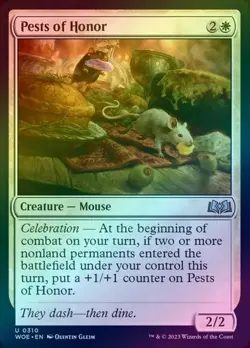 Pests of Honor (Foil) (WOE) Wilds of Eldraine - NM - Image 1