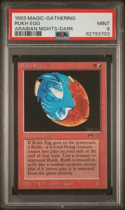Rukh Egg (Dark) - Arabian Nights - MINT - PSA 9. See MTG in store - Image 1