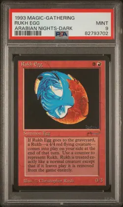 Rukh Egg (Dark) - Arabian Nights - MINT - PSA 9. See MTG in store - Image 1