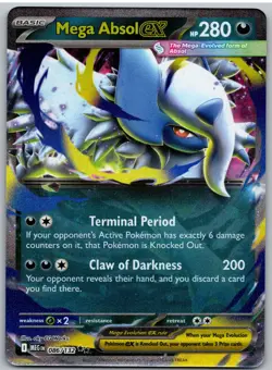 Mega Absol ex 086/132 Double Rare Mega Evolution Pokemon NM - Image 1