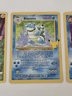 Pokemon 25th anniversary Blastoise / Dark Gyarados / Pikachu card Lot - Image 4