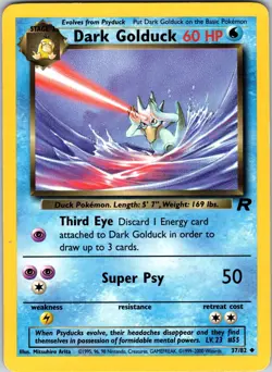 Dark Golduck 37/82 Team Rocket Pokemon MP Unlimited - Image 1