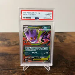 2025 Pokemon PFL EN Phantasmal Flames Mega Gengar ex #056 PSA 10 - Image 1