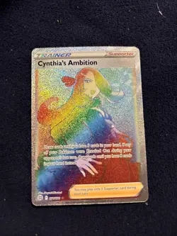 Cynthia's Ambition 178/172 NM/M Rainbow Secret Rare Brilliant Stars Pokemon TCG - Image 1