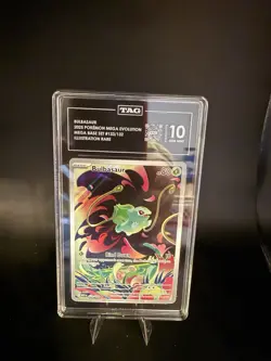 Pokemon Bulbasaur 133/132 Mega evolution Illustration Rare TAG 10 Gem Mint - Image 1