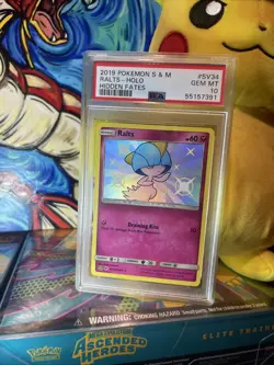 Pokemon TCG 2019 Ralts SV34/SV94 Shiny Holo Rare Hidden Fates Psa 10 - Image 2