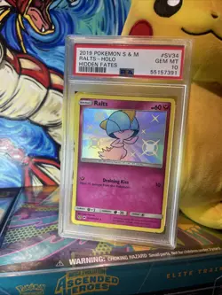 Pokemon TCG 2019 Ralts SV34/SV94 Shiny Holo Rare Hidden Fates Psa 10 - Image 3