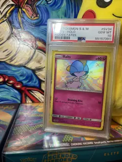 Pokemon TCG 2019 Ralts SV34/SV94 Shiny Holo Rare Hidden Fates Psa 10 - Image 4
