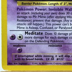 Mr. Mime - 22/64 - Jungle Set - Unlimited - Rare - Pokemon - WOTC - Played - Image 5