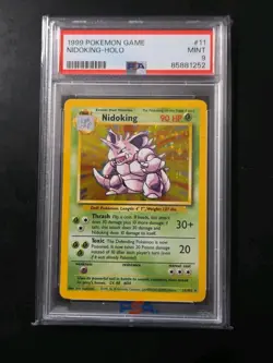 1999 Pokemon Base Set Nidoking Holo Rare #11/102 PSA 9 Mint - Image 1
