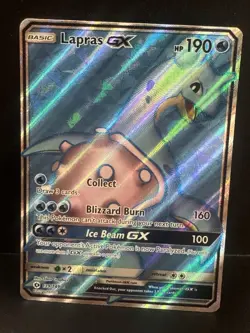 Pokemon Lapras GX Full Art Holo Ultra Rare SM Base Set 139/149 - Image 1
