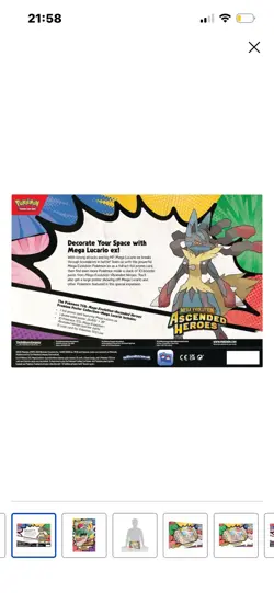 Pokemon Ascended Heroes Premium Poster Collection Mega Lucario PRESALE 3/26 - Image 2